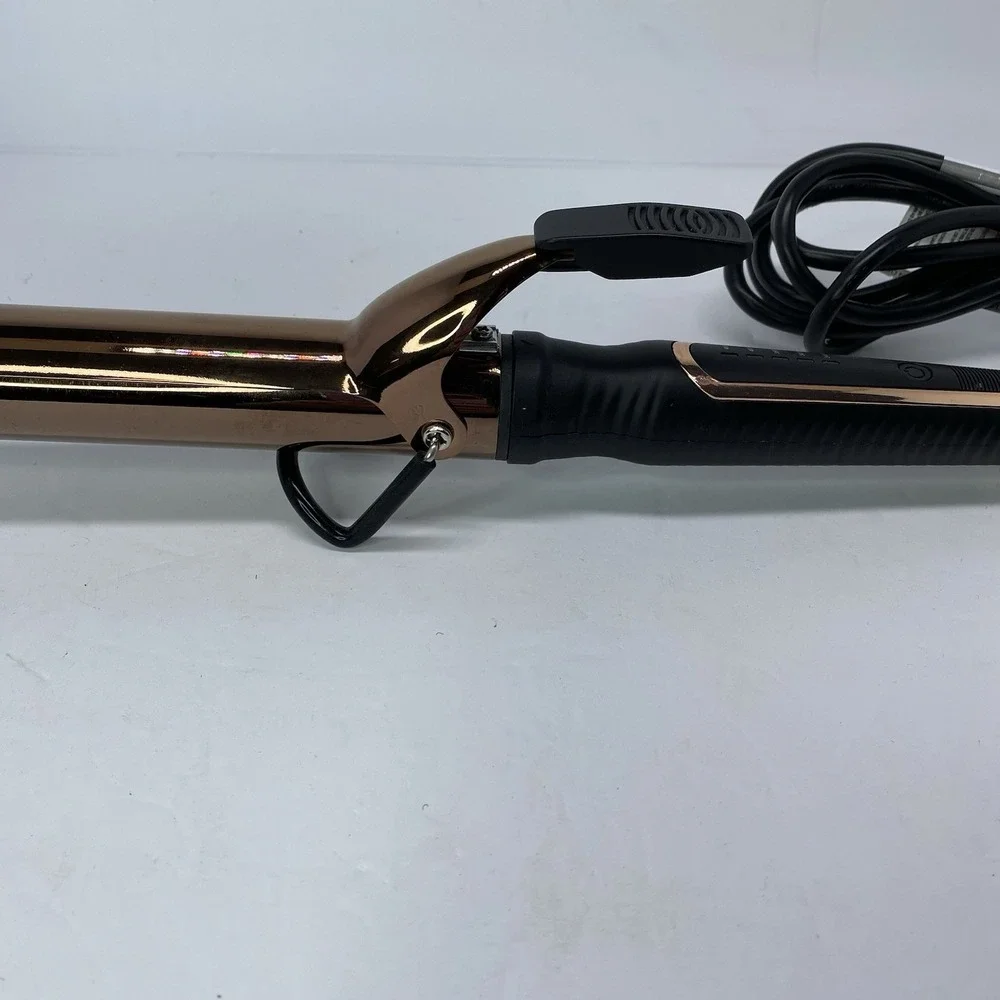 K&K Curling Iron 1.25 inch with clamp Hair Curler with Ceramic Coating Barrel